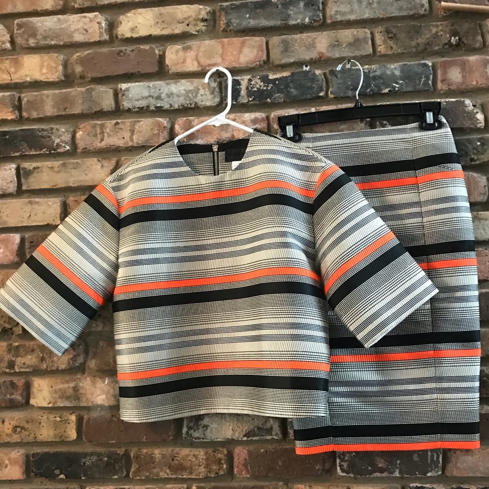 Two Piece Striped Ensemble